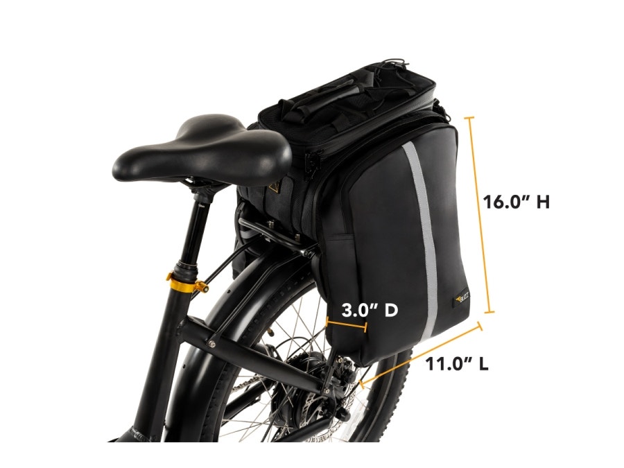 Buzz Rear Rack E-Bike Bag with Dual-Sided Pannier