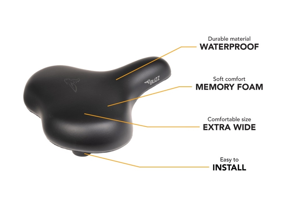 Buzz e-bike memory foam bike seat